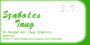szabolcs taug business card